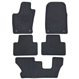 for 2011-2024 Dodge Durango Floor Mats Front, 2nd and 3rd Row (2nd Row Bench) All Weather Heavy Duty Floor Liner Full Set Black