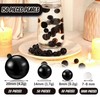 Black Floating Beads | 150PCS Black Pearls Bead for Centerpieces