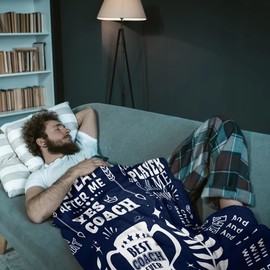 Coach Gifts, Coach Gift for Men, Best Coach Gifts Blanket 60"X50", Coach Appreciation Gift, Coach Thank You Gift, Soccer/Football/Baseball/Basketball/Hockey/Tennis Coach Gifts for Men Christmas