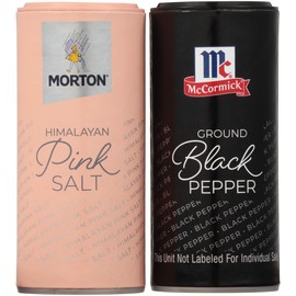 Morton All-Natural Himalayan Pink Salt & McCormick Pepper Shakers, 5.25 Ounce