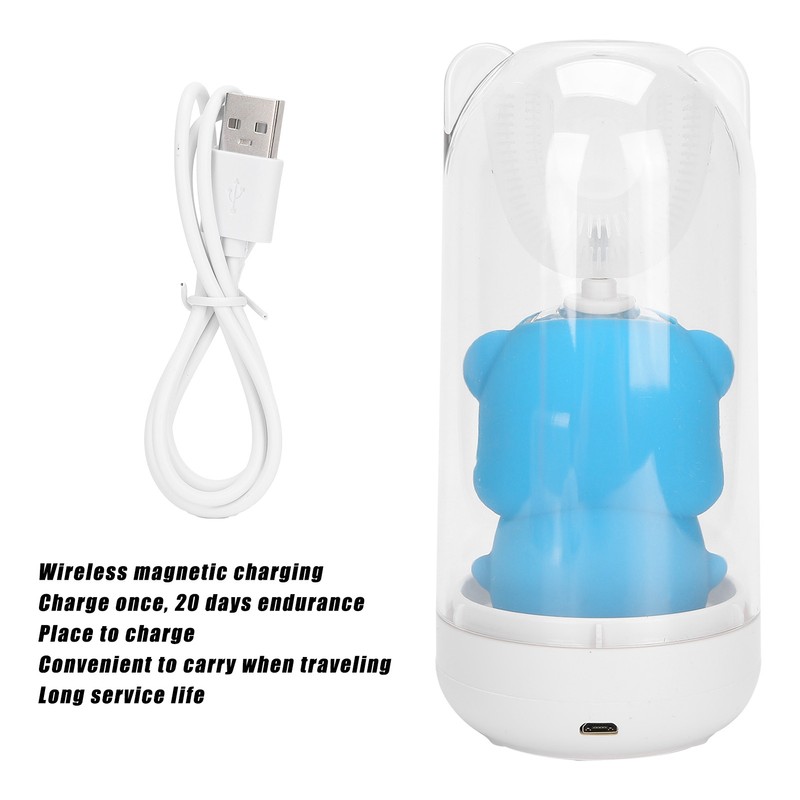 Children U shaped Sonic Toothbrush Waterproof Portable Cartoon Cute Electric
