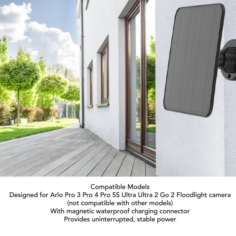 Solar Panel for Security Camera, 12W 6V Portable Solar Charger