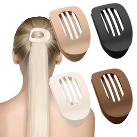 Entenschnabel Haarspangen Damen, 4 Stück Flache Haarklammern aus Hochwertigem Harz, 11.9 x 5.1 cm, Ideal für Täglichen Gebrauch und Besondere Anlässe