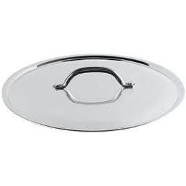 Pentole Agnelli Aluminium Round Lid With Steel Bridge, Diameter 22 Cm.