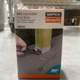 Simpson Strong Tie Adjustable Post Base 4" x 4" Galvanized Steel Support ABW44Z