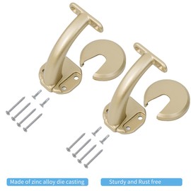 17 FT Modern Aluminum Handrail Set, handrails for Indoor Stairs,Deck,Slope, Wall Mounted Staircase handrails, Zink Alloy Brackets Included,Rust Free. (Cherry Wood Grain, 17 FT)