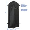 Simple Houseware 2 Pack Travel Garment Bag, Black