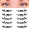 KSYOO Cat Eye Lashes Wispy Natural Look, D Curl 10-18mm