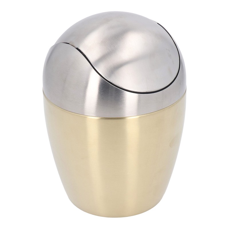 Desktop Small Trash Can Multipurpose 304 Stainless Steel Mini Trash