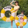 浮き輪 大人用 うきわ 持ち手付き 2枚修復パッチ フロート ハンドル付き アームホール 水遊び 浮き具