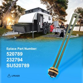 2 Pack 520900 RV Water Heater Element & Dual Hex Wrench Removal Tool Kit,1440W 120V Electric Hot Water Heater Element Replacement Parts for 520789 232794 Suburban RV SW Series