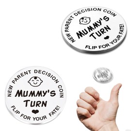 New Parents Decision Coins Gifts for The First Time Mom Dad Pregnancy Gift Coin Flip Game Decision Who Takes Care of Babies Kids Funny Gag Gifts Expecting Mother Father Mother’s Day Father’s Day