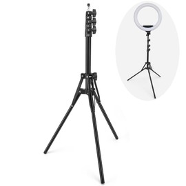 Ring Light Stand Only, 63" Adjustable Tripod Stand Compatible with Most Selfie Ring Lights and Video Recording for Live Streaming (YouTube, Instagram, TikTok) and Makeup
