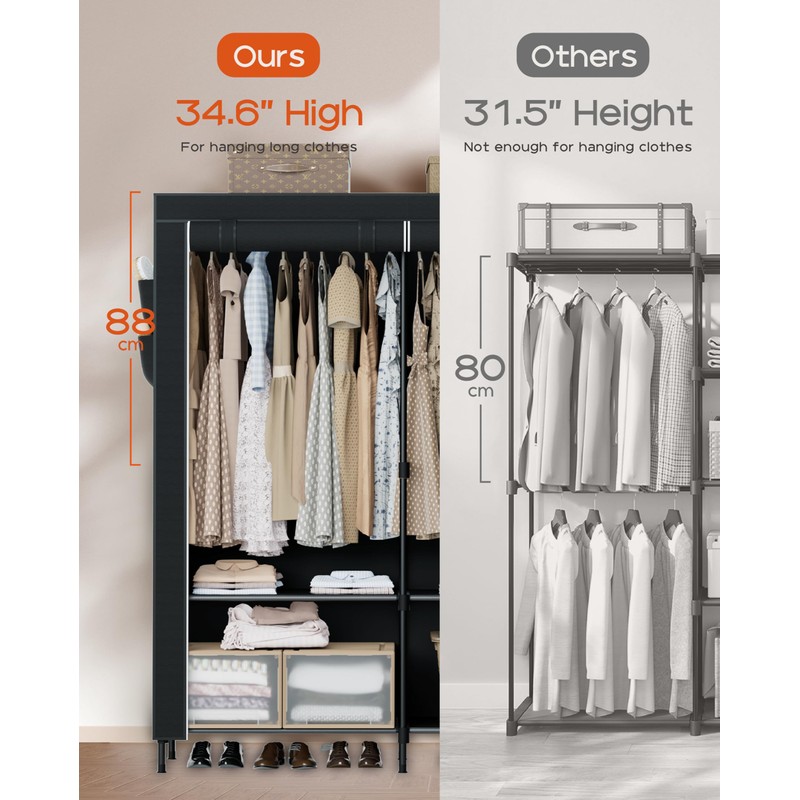 CASAMAYA Portable Closet, 54.3 Inch Large Capacity Wardrobe Closet with