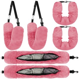 KOMABLEN 2 x Travel Neck Pillow - Aeroplane Neck Pillow Fillable with Clothes for Travel, Washable Pillow Case, Flight Neck Pillow - Save Hand Luggage, Suitable for 5 Days Travel Accessories