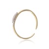 TOUSIATTAR Diamond Knuckle Ring 14k Rose White Yellow Real Gold