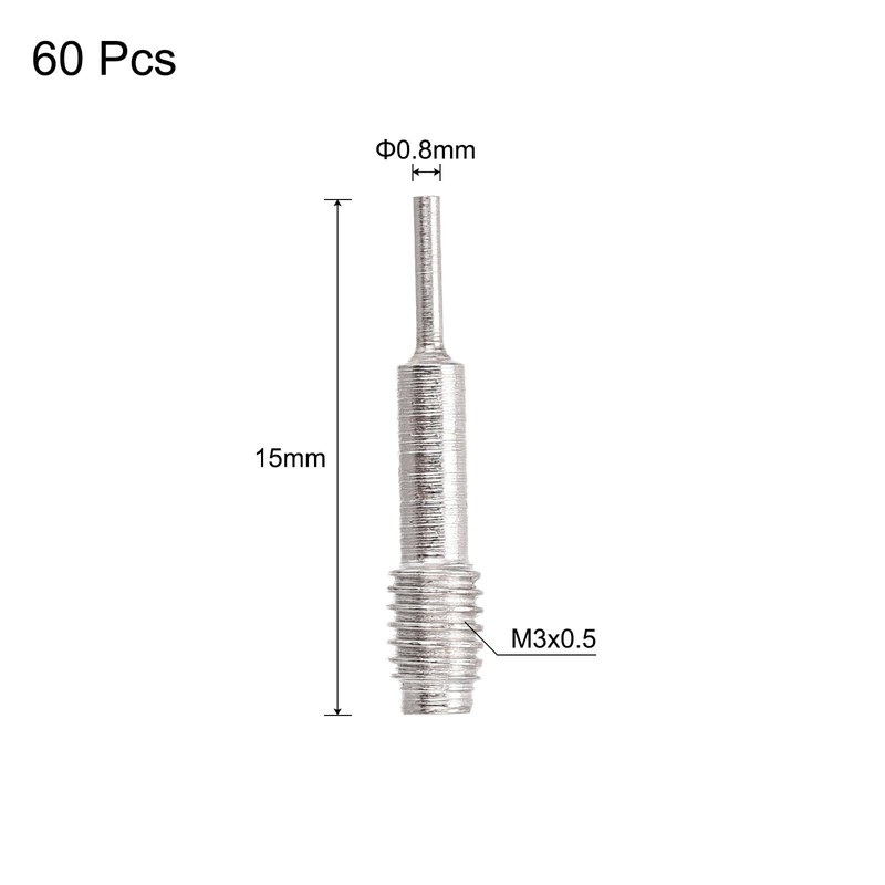 uxcell 60pcs Replace Pins for Watch Band Pin Punch Tool
