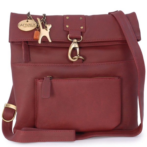 Catwalk Collection Handbags - Women's Leather Anti Theft Cross Body