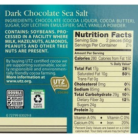 Boxed 6 Pack ~Dark Sea Salt~ Moser Roth Fine German Chocolate Bar ~ With Bonus Sample!
