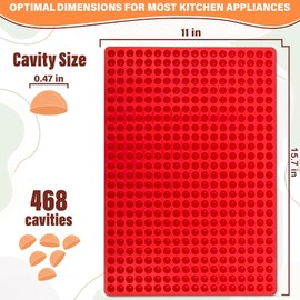 Boba Mold 468-Cavity - Flexible Non-Stick Dog Treat Baking Mat, Dishwasher Safe, Heat-Resistant Up to 446℉ - Versatile Silicone Baking Sheet for Dog Treats, Chocolate Drops, Jelly, Marmalade, Cookies