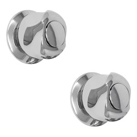 Metalflu Juego Manerales Ronda Con Chapetón Lavabo/regadera Cromado Color Plateado