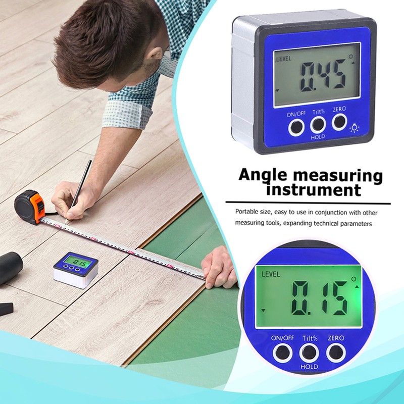 Horizontal Angle Meter Digital Protractor Inclinometer Electronic Level Box Magnetic