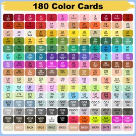 ATDOALL Alcohol Markers, 180 Colors Dual Tip Art Markers, Alcohol Based Markers for Kids Sketching Adult Coloring, Permanent Drawing Markers with Case and Holders
