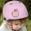 Medium 100mm 'Apple with Leaf' Transparent/Clear Sticker Decal for Windows/Cars/Walls