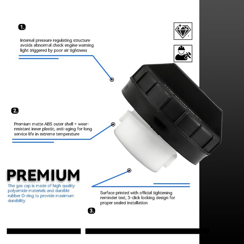 Vzesavc Fuel Tank Cap Gas Cap 10838 Compatible with Nissan