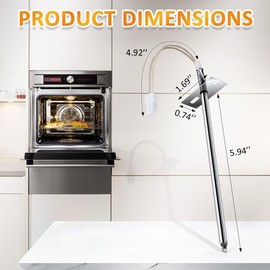 Fugedox WPW10181986 W10181986 Oven Temperature Sensor Probe Replacement Part - Exact Fit for Whirlpool Maytag Kenmore Ranges - Replaces WPW10181986 8273902 W10131826 PS11749737 AP6016450