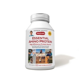 ANDREW LESSMAN Essential Amino Protein 180 Capsules - A Highly Bioavailable Protein Source with Essential and Branched Chain Amino Acids. Supports Structure and Function of Key Organs and Tissues.