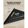 Mecurate 7 Inch Heavy-Duty Aluminum Alloy Triangle Rafter Square, Durable