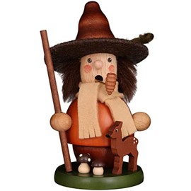 Alexander Taron Christian Ulbricht Decorative Mini Woodsman with Deer (Natural) Smoker - 5.75" H x 3.5" W x 3.5" D