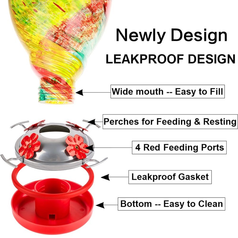 Hummingbird Feeder Accessories Set - Includes Base, Moat Hook, Seal