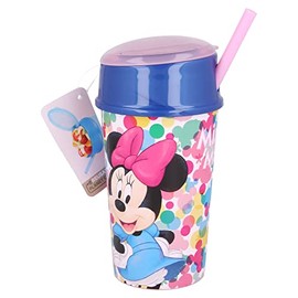 400ml Reusable Kids Cup with Top Food Compartment - Minnie Feel Good