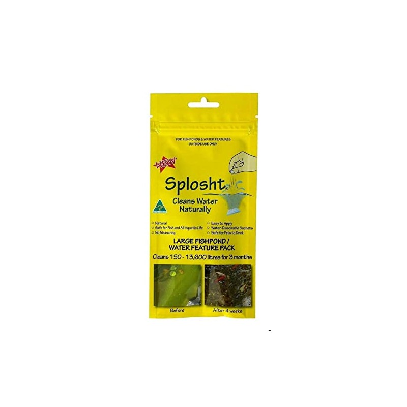 Splosht Large Fishpond/Waterfeature Pack - Dissolvable Sachets - No Measuring.