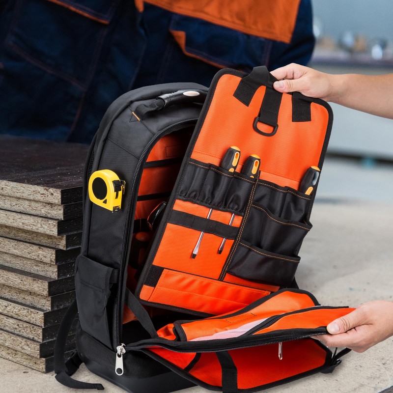 Stahlusdick Tool Backpack Heavy Duty, Large HVAC Work Backpack Tool