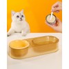 AvitaPaws Ceramic Pet Bowl Set - Whisker Friendly, No-Spill Elevated
