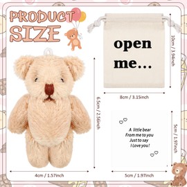 WinnerWhy Pocket Bear Long Distance Relationship Gifts I Love You Gifts for Him Romantic Favors for Her Valentines Day Long Distance Couple Memorial Missing You Keepsake
