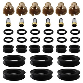 6 Sets Fuel Injector Rebuild Kit O-Rings Seals Filters and Caps Repl.# M717, 4G1597 for Toyota Tacoma 1999 2000 2001 2002 2003 2004 by Acupress
