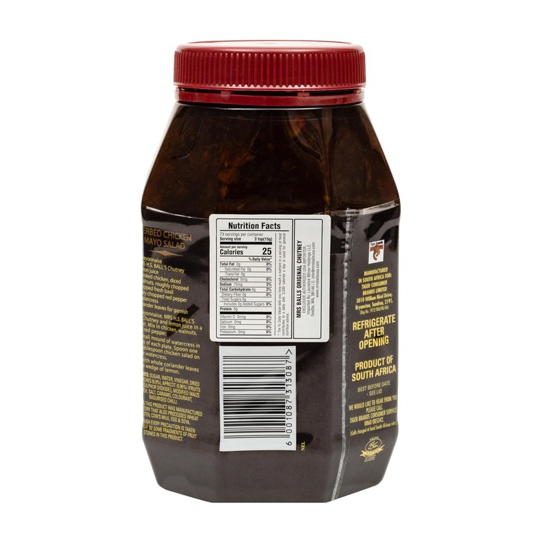 Mrs H.S. Balls Original Flavor Chutney, The Recipe That Survied