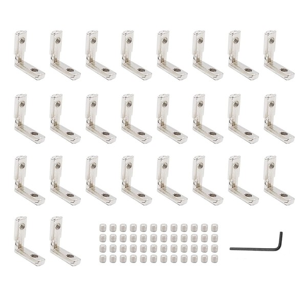 26Pcs 2020 Joint Corner Brackets Set with 52Pcs M5 Screw