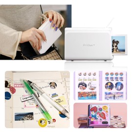 Pricker+ Photo Sticker Paper | Wireless Portable Phone Printer w/ 5 Modes | Customizable Color Sticker Cartridge | 10 Sheets of Photo Printer Paper (Shape Sticker)