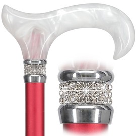 Stylish Adjustable Red Walking Cane – Lightweight Walking Stick for Men and Women, Safe and Supportive Gift Idea