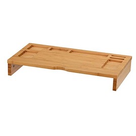 Cortesi Home Jake Bamboo Monitor Stand Table