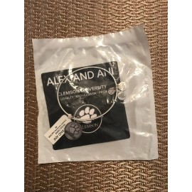 ALEX AND ANI Clemson University Logo Rafaelian Silver Bracelet.