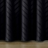 Chyhomenyc Chevron Extra Long Black Boho Shower Curtain Set 72x78