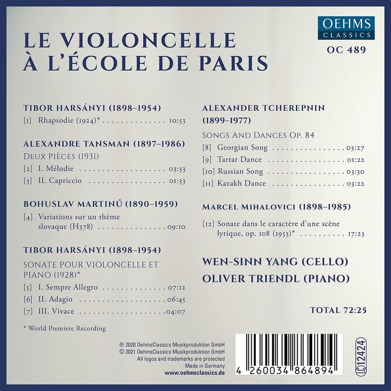 Le violoncelle à l'École de Paris