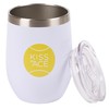 Vaso de vino de acero inoxidable aislado para amantes del