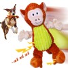 BAALSYEATKL Durable Squeaky Plush Stuffed Dog Toy Dogs - Monkey